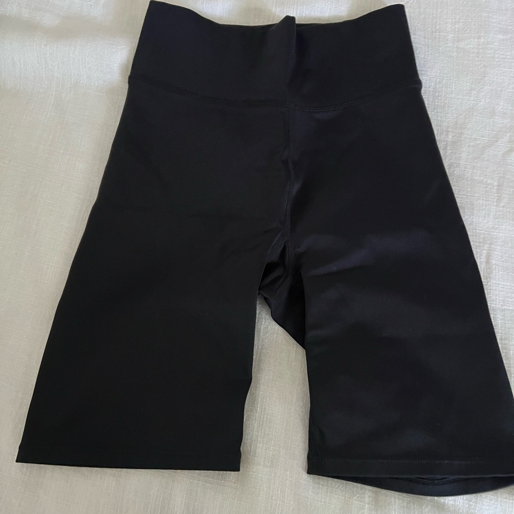 MWL Madewell Activewear Black High-Waisted Biker Shorts XXS